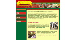 Desktop Screenshot of goyarestaurant.co.uk